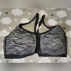 Victoria Sport Knockout zip front racer back sports bra size 34D/D75